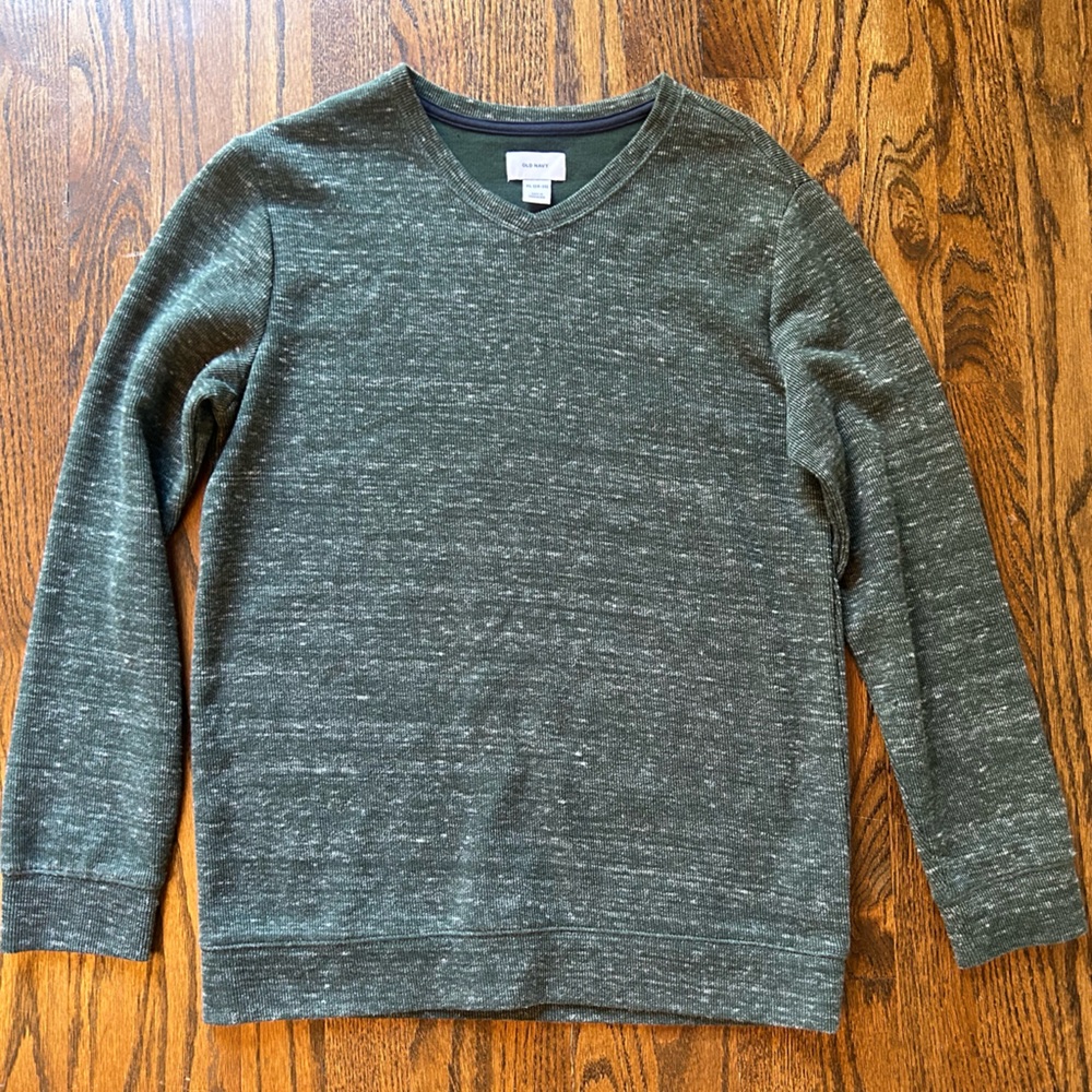 Old Navy sweater top green boys size 14-16